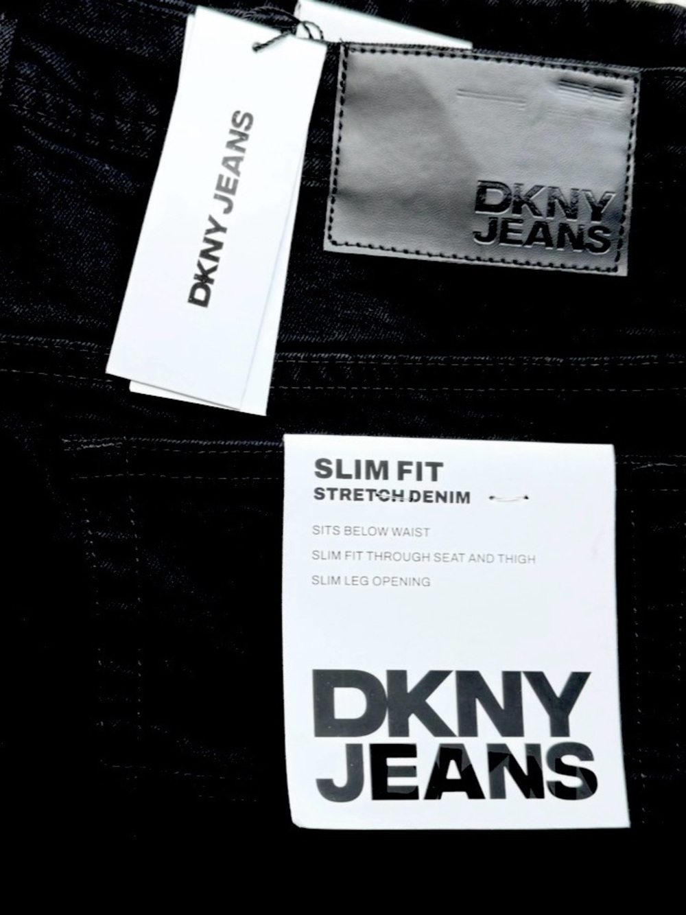 DKNY Men's Slim Straight Black Jeans - Picture 5 of 8